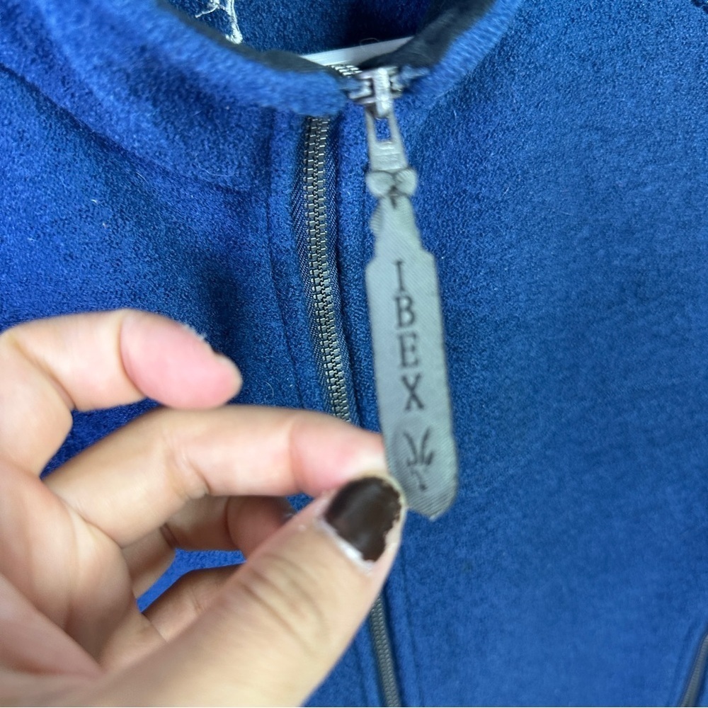 Mens Ibex Blue Wool Vest Sz S *As Is* — image 5 of 8